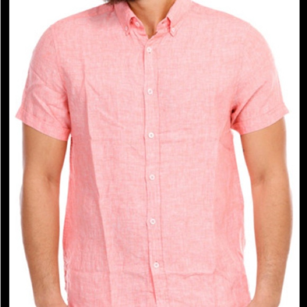 Denim & Flower Light Pink Casual Button Down Shirt